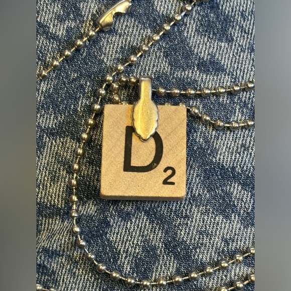 Scrabble Tile Necklace with 24” Ball Chain, NWOT - Picture 2 of 5